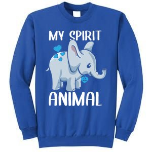 My Spirit Animal Elephant I Love Dad Heart Valentines Day Great Gift Tall Sweatshirt