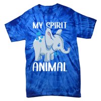 My Spirit Animal Elephant I Love Dad Heart Valentines Day Great Gift Tie-Dye T-Shirt