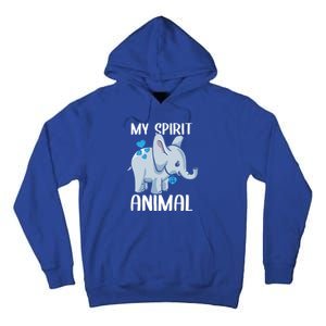 My Spirit Animal Elephant I Love Dad Heart Valentines Day Great Gift Tall Hoodie