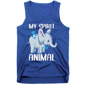 My Spirit Animal Elephant I Love Dad Heart Valentines Day Great Gift Tank Top