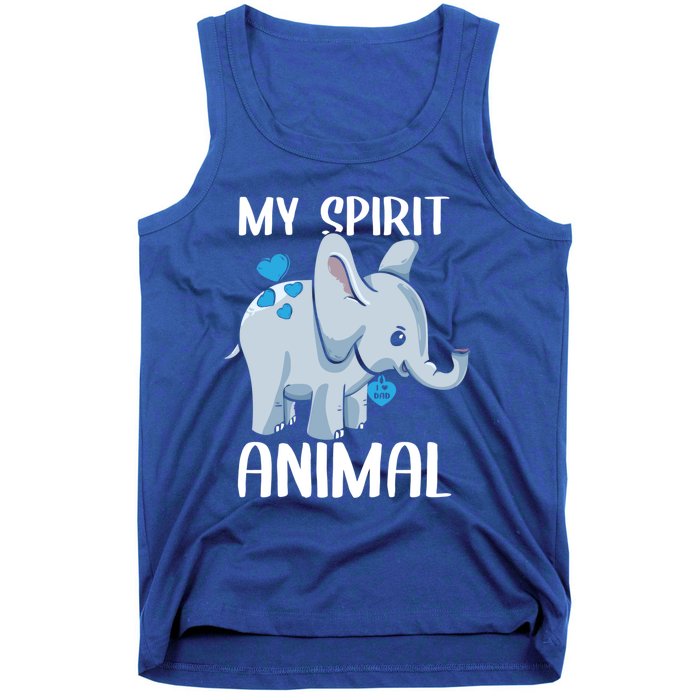 My Spirit Animal Elephant I Love Dad Heart Valentines Day Great Gift Tank Top