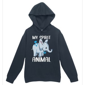 My Spirit Animal Elephant I Love Dad Heart Valentines Day Great Gift Urban Pullover Hoodie