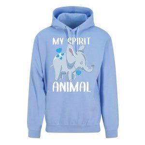 My Spirit Animal Elephant I Love Dad Heart Valentines Day Great Gift Unisex Surf Hoodie