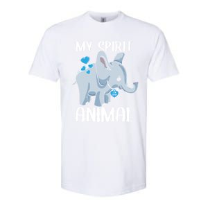 My Spirit Animal Elephant I Love Dad Heart Valentines Day Great Gift Softstyle CVC T-Shirt