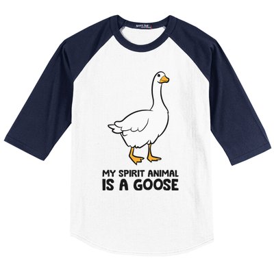 My Spirit Animal Is A Goose Baseball Sleeve Shirt