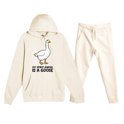 My Spirit Animal Is A Goose Premium Hooded Sweatsuit Set