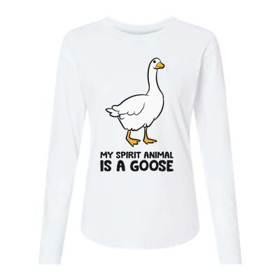 My Spirit Animal Is A Goose Womens Cotton Relaxed Long Sleeve T-Shirt