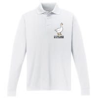 My Spirit Animal Is A Goose Performance Long Sleeve Polo