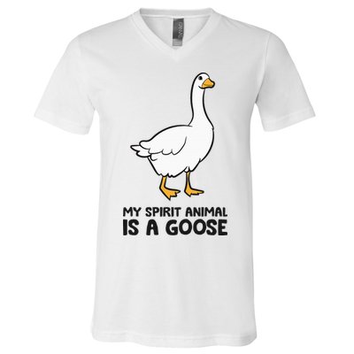 My Spirit Animal Is A Goose V-Neck T-Shirt
