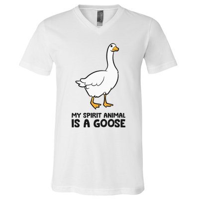 My Spirit Animal Is A Goose V-Neck T-Shirt