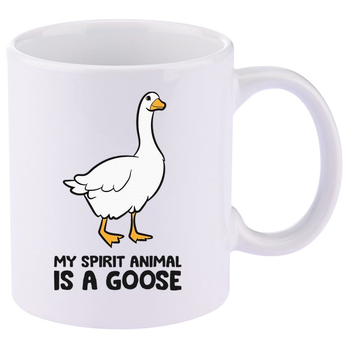 My Spirit Animal Is A Goose 11oz C Handle Ceramic Mug
