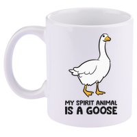 My Spirit Animal Is A Goose 11oz C Handle Ceramic Mug