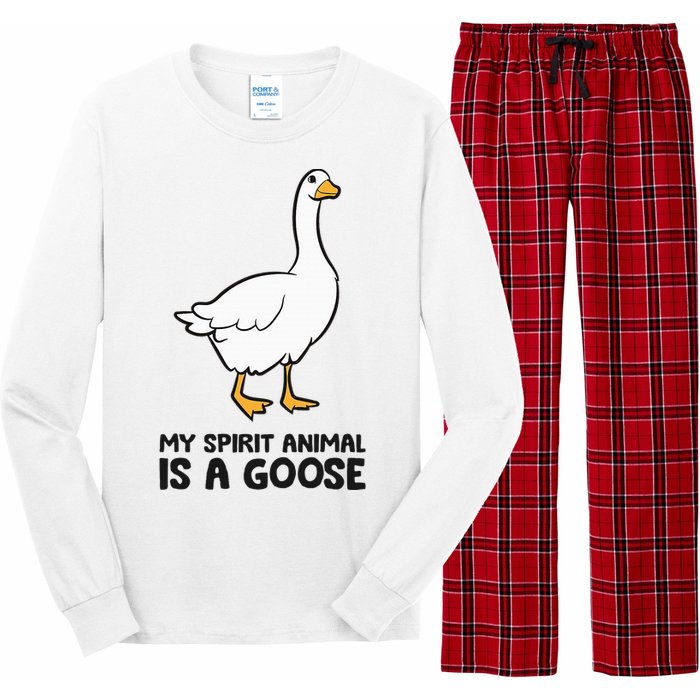 My Spirit Animal Is A Goose Long Sleeve Pajama Set