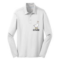 My Spirit Animal Is A Goose Silk Touch Performance Long Sleeve Polo