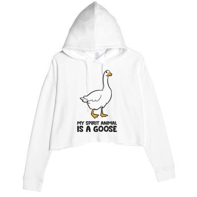 My Spirit Animal Is A Goose Crop Fleece Hoodie