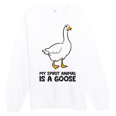 My Spirit Animal Is A Goose Premium Crewneck Sweatshirt