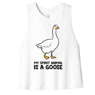 My Spirit Animal Is A Goose Women's Racerback Cropped Tank