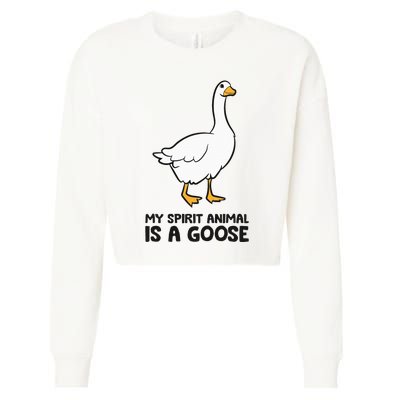 My Spirit Animal Is A Goose Cropped Pullover Crew