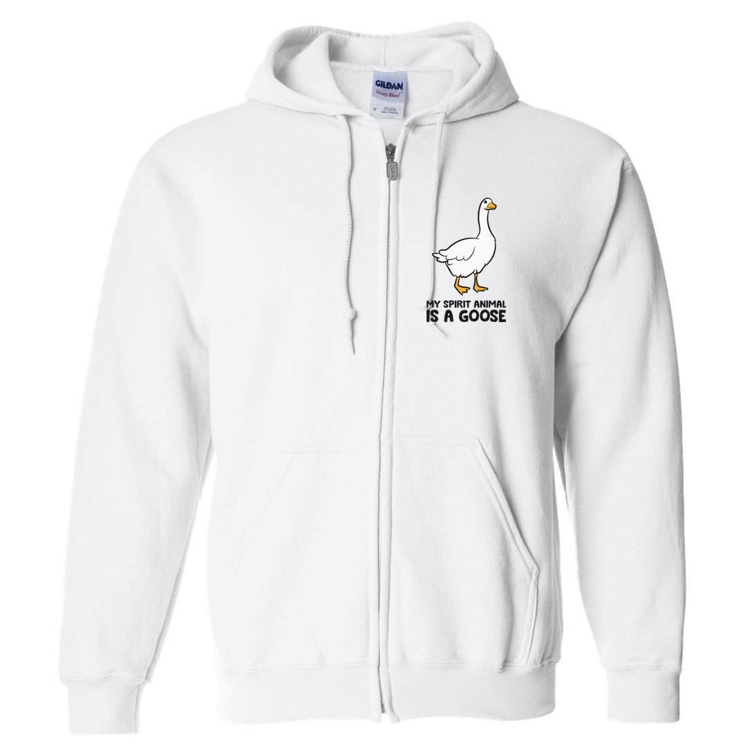 My Spirit Animal Is A Goose Full Zip Hoodie