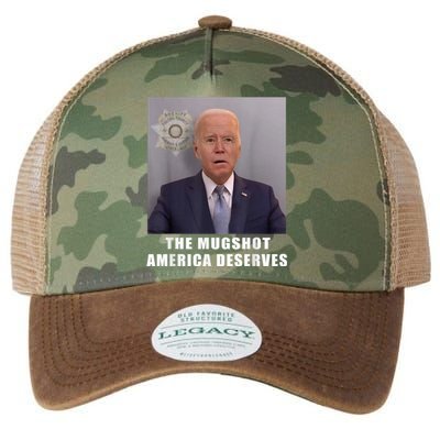 Mug Shot America Deserves Funny AntiBiden Legacy Tie Dye Trucker Hat