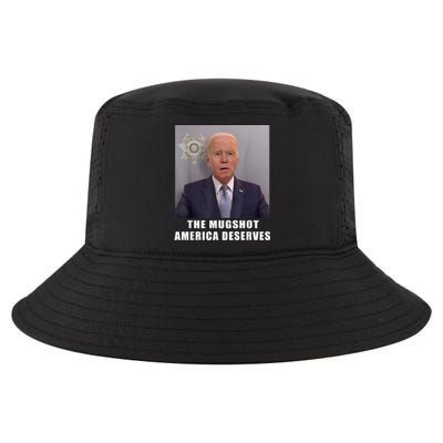 Mug Shot America Deserves Funny AntiBiden Cool Comfort Performance Bucket Hat