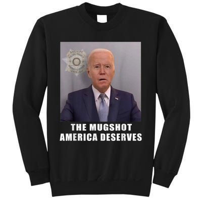 Mug Shot America Deserves Funny AntiBiden Sweatshirt