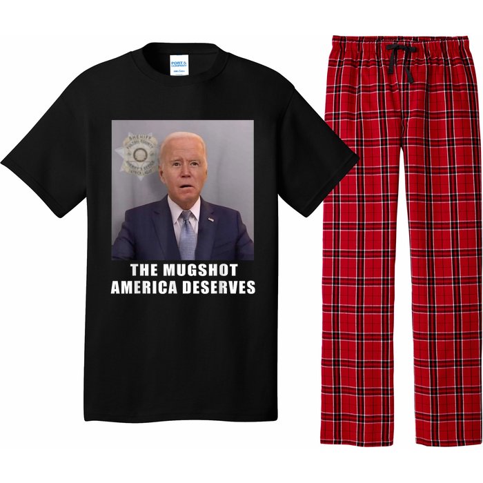 Mug Shot America Deserves Funny AntiBiden Pajama Set