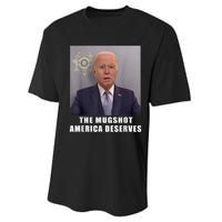 Mug Shot America Deserves Funny AntiBiden Performance Sprint T-Shirt