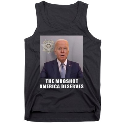 Mug Shot America Deserves Funny AntiBiden Tank Top