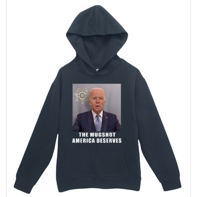 Mug Shot America Deserves Funny AntiBiden Urban Pullover Hoodie