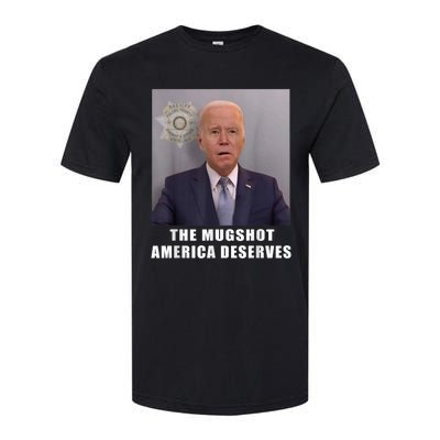 Mug Shot America Deserves Funny AntiBiden Softstyle CVC T-Shirt