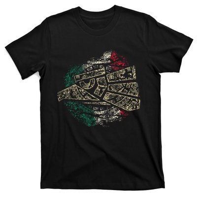 Mexico Sacred Aztec Calendar Mexican Eagle Archeological T-Shirt