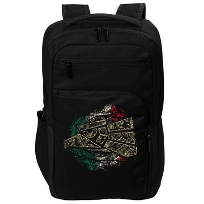 Mexico Sacred Aztec Calendar Mexican Eagle Archeological Impact Tech Backpack