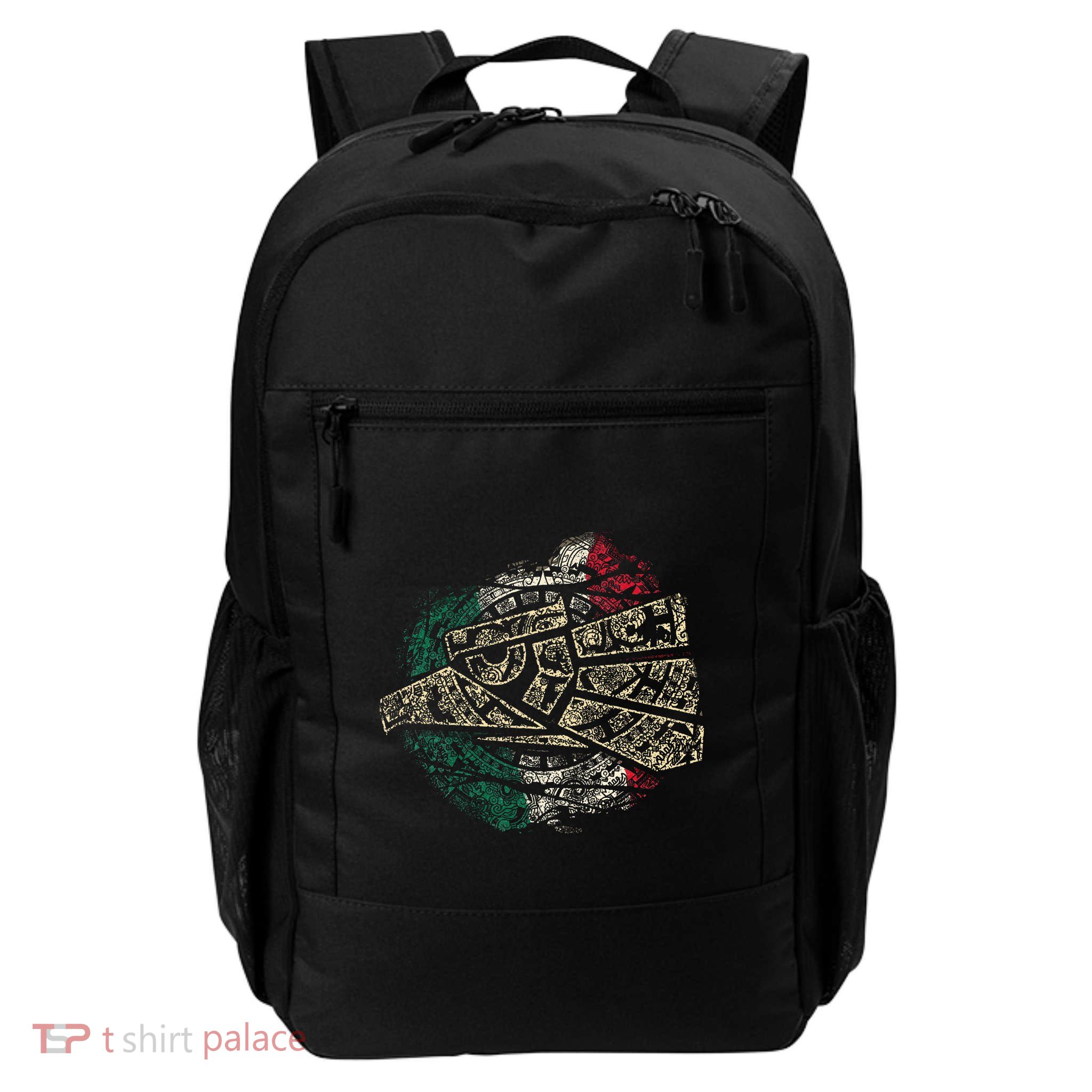 Mexico Sacred Aztec Calendar Mexican Eagle Archeological Daily Commute Backpack