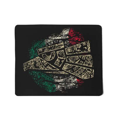 Mexico Sacred Aztec Calendar Mexican Eagle Archeological Mousepad