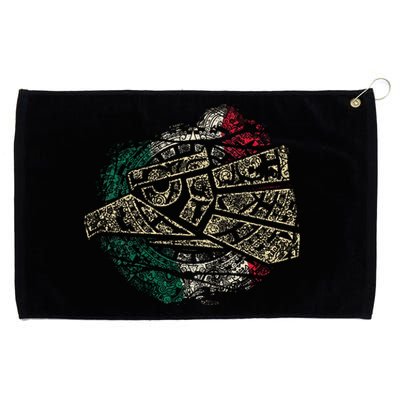 Mexico Sacred Aztec Calendar Mexican Eagle Archeological Grommeted Golf Towel