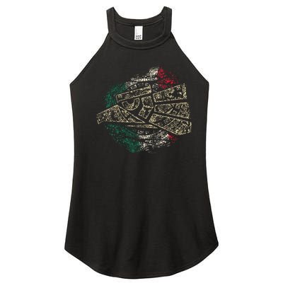 Mexico Sacred Aztec Calendar Mexican Eagle Archeological Women’s Perfect Tri Rocker Tank