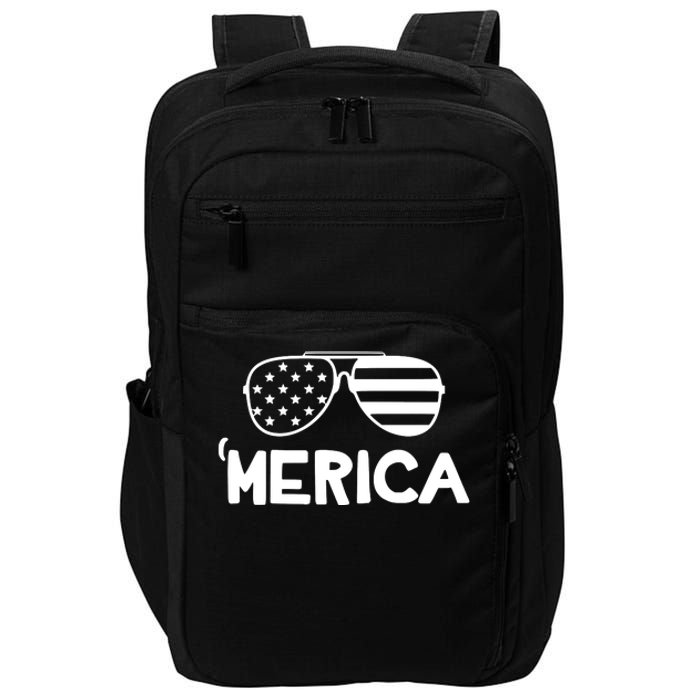 Merica Sunglasses American Flag Celebrate 4th Of July Patriotic Impact Tech Backpack