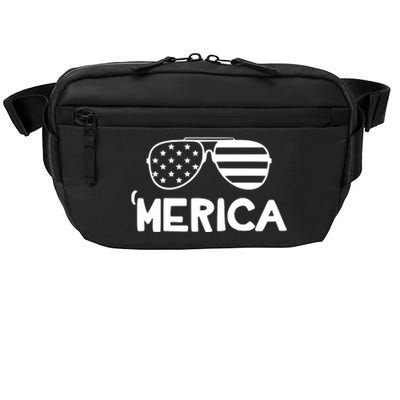 Merica Sunglasses American Flag Celebrate 4th Of July Patriotic Crossbody Pack