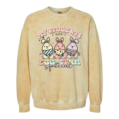 My Students Are Egg-stra Special Easter Day Cute Teacher Colorblast Crewneck Sweatshirt