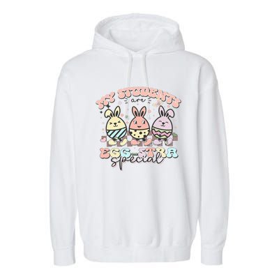 My Students Are Egg-stra Special Easter Day Cute Teacher Garment-Dyed Fleece Hoodie