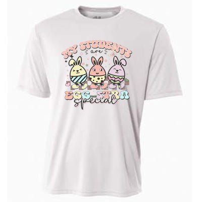 My Students Are Egg-stra Special Easter Day Cute Teacher Cooling Performance Crew T-Shirt