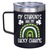 My Students Are My Lucky Charms Teacher St Patricks Day 12oz Stainless Steel Coffee Mug