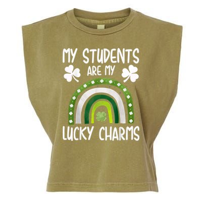 My Students Are My Lucky Charms Teacher St Patricks Day Garment-Dyed Women's Muscle Tee