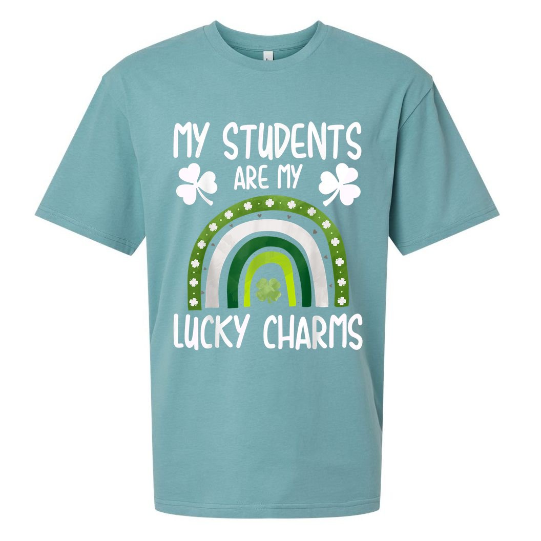My Students Are My Lucky Charms Teacher St Patricks Day Sueded Cloud Jersey T-Shirt