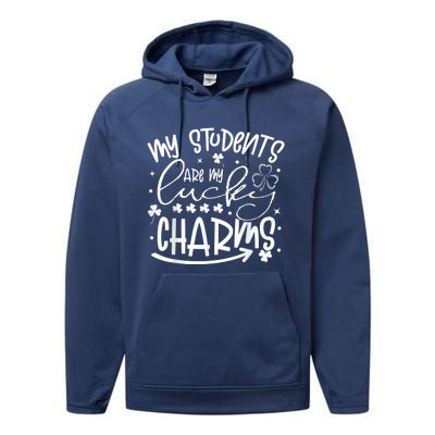 My Student Are My Lucky Charms St Patricks Day Teacher Performance Fleece Hoodie