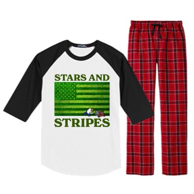 Middleclassfancy Stars And Stripes Raglan Sleeve Pajama Set