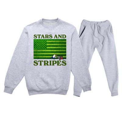 Middleclassfancy Stars And Stripes Premium Crewneck Sweatsuit Set