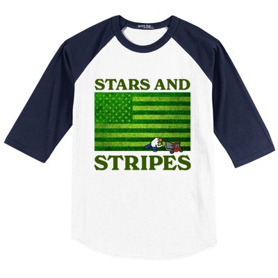 Middleclassfancy Stars And Stripes Baseball Sleeve Shirt