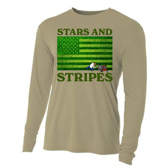 Middleclassfancy Stars And Stripes Cooling Performance Long Sleeve Crew